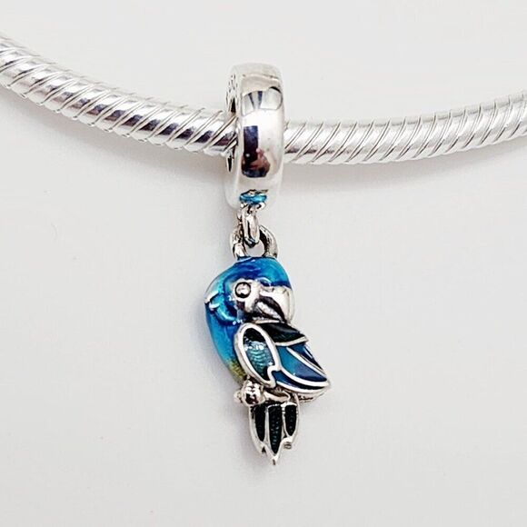 Pandora Jungle Paradise Parrot Dangle Charm - Picture 1 of 5